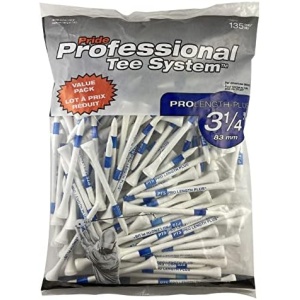 Pride SSPT34135 Professional Tee System 3-1/4" Pack of 135 Golf Tees-White