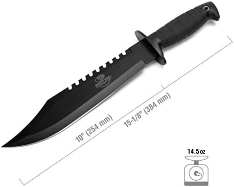 MOSSY OAK Rambo Survival Hunting Knife, 15-Inch Fixed Blade Bowie Knife - Image 2