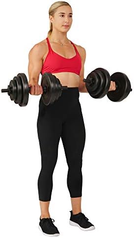 Sunny Health & Fitness Exercise Vinyl 40 Lb Dumbbell Set Hand Weights for - Image 2