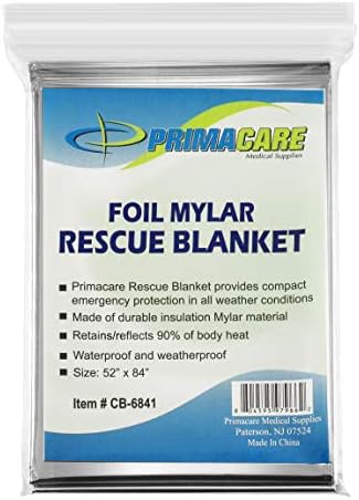 Primacare HB-10 Emergency Foil Mylar Thermal Blanket (Pack of 10), 52" - Image 6
