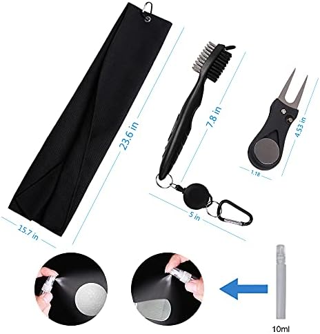 Susimond Tri-fold Golf Towels, Microfiber Waffle Pattern Golf Cleaning Towel - Image 2