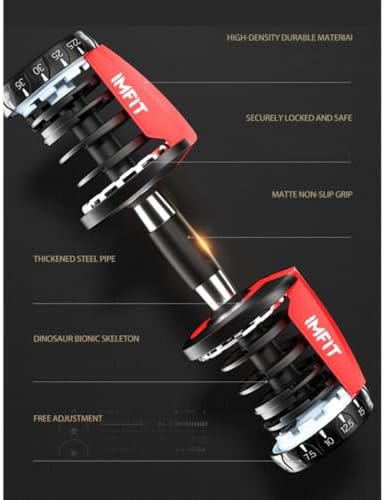 IMFit 5lb-52.5lb Adjustable Dumbbell with Free Hand Grip- Weight adjusts - Image 5