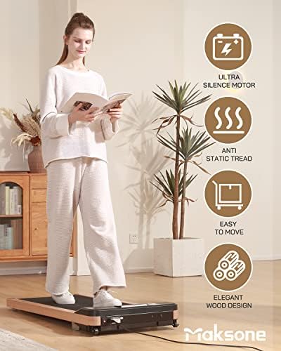 Maksone Under Desk Treadmill, Expert of Wooden Walking Pad, Walking Jogging - Image 3