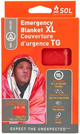 S.O.L. Survive Outdoors Longer 90 Percent Heat Reflective Survival Blanket - Image 2