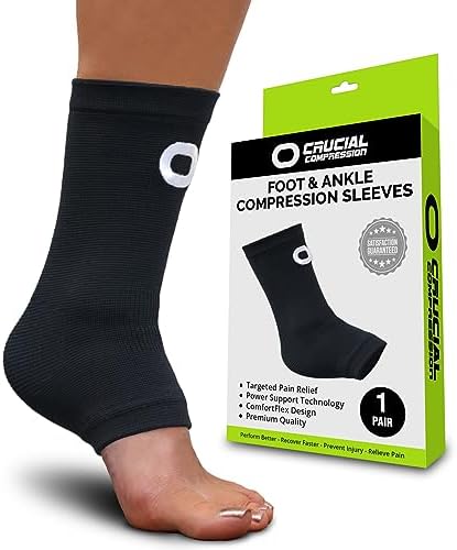 Ankle Brace Compression Support Sleeve (1 Pair) - BEST Ankle Compression Socks