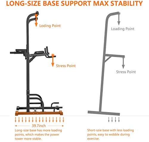 Sportsroyals Power Tower Dip Station Pull Up Bar for Home Gym Strength Training - Image 8