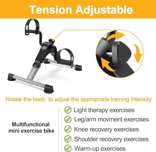 Pedal Exerciser Mini Exercise Bike Low Resistance Leg and Arm Recovery Bike - Image 5