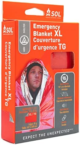 S.O.L. Survive Outdoors Longer 90 Percent Heat Reflective Survival Blanket - Image 10