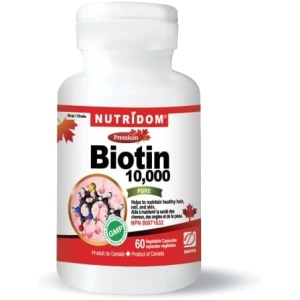 Nutridom Biotin Capsules 10000mcg for Hair Growth, B7-Vitamin Supplements