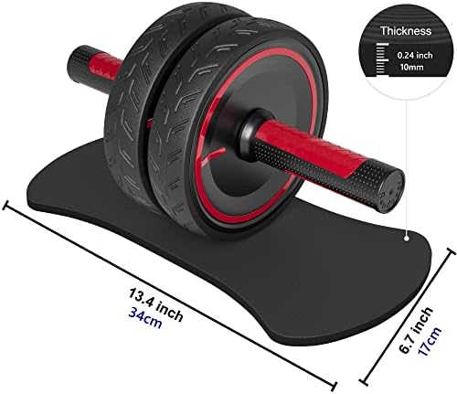 Readaeer Ab Roller Wheel with Knee Pad Abdominal Exercise for Home Gym Fitness - Image 4