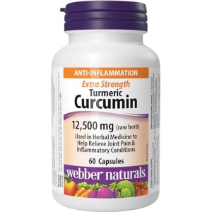 Webber Naturals Turmeric Curcumin Extra Strength, 12,500 mg of Raw Herb