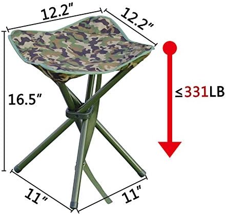 Outdoor Camping Folding Stool Square Slack Chair Lightweight Heavy Duty - Image 2