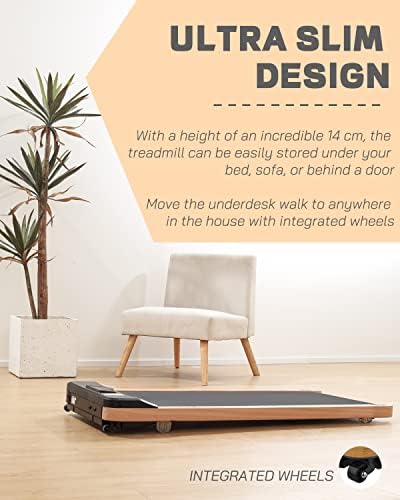 Maksone Under Desk Treadmill, Expert of Wooden Walking Pad, Walking Jogging - Image 5