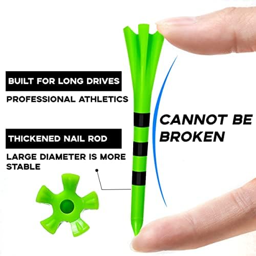 ENHUA GOLF Plastic Tees 120 Pack,3-1/4 INCH Unbreakable Long Blue Tees - Image 5