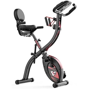 HAPBEAR Folding Exercise Bike, 3 in 1 Mode Magnetic Foldable Stationary Bike
