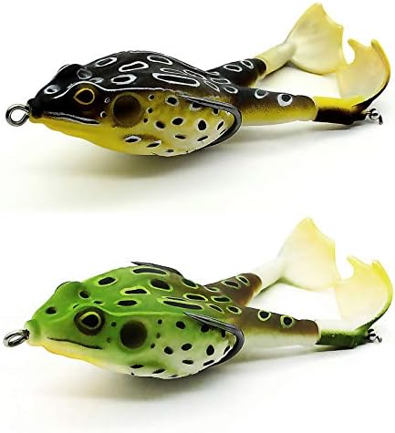 ACHUN Frog Fishing Bait Double Propeller Soft Lure Kit, Especially for Bass Freshwater