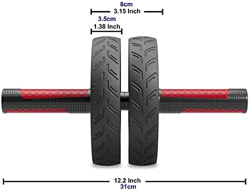 Readaeer Ab Roller Wheel with Knee Pad Abdominal Exercise for Home Gym Fitness - Image 5