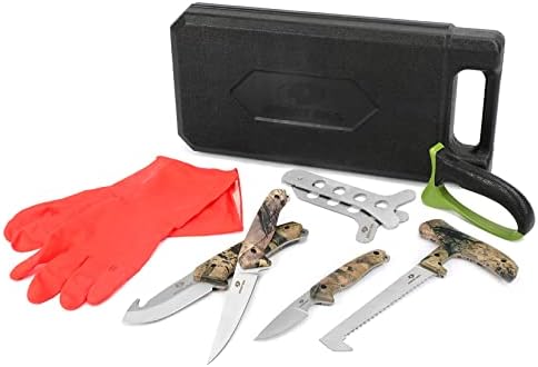 Mossy Oak Hunting Field Dressing Kit - Fixed Blade Full Tang Handle Portable Butcher Game - Image 7