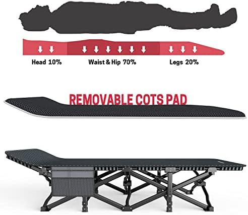 ATORPOK Camping Cot for Adults with Cushion Comfortable - Image 3