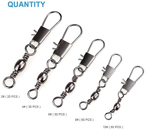 200PCS Barrel Snap Swivel Fishing Accessories, Premium Fishing Gear Equipment - Image 4