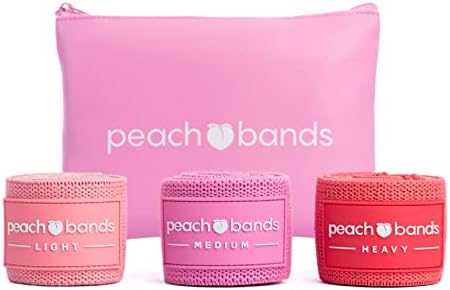 Peach Bands Hip Band Set - Fabric Booty Resistance Bands for Leg and Butt