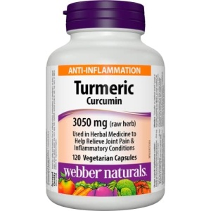 Webber Naturals Turmeric Curcumin, 3,050 mg of Raw Herb, 120 Capsules
