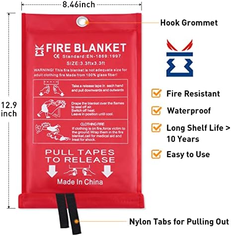 Fire Blanket for Kitchen Home Emergency - Fiberglass Blankets Fire Survival - Image 2