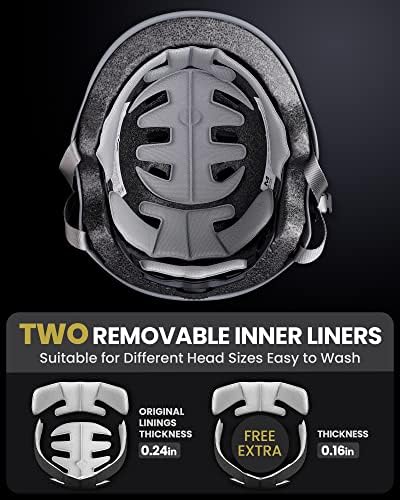 OutdoorMaster Skateboard Cycling Helmet - Two Removable Liners Ventilation Multi-Sport - Image 3