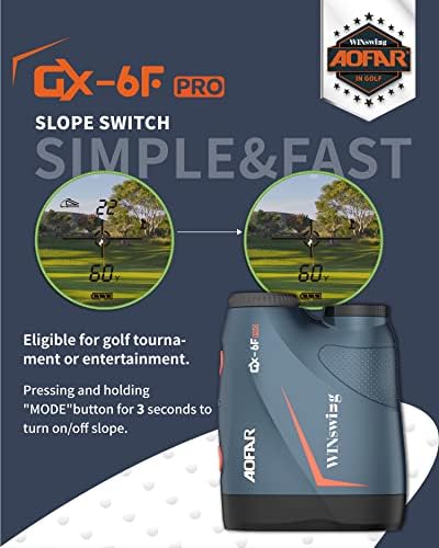 AOFAR GX-6F PRO Golf Rangefinder with Slope on/Off, Flag Lock - Image 4