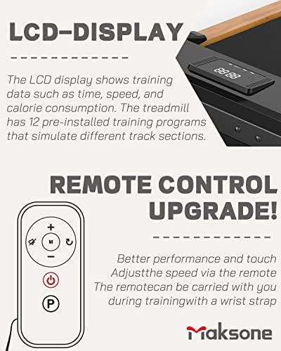 Maksone Under Desk Treadmill, Expert of Wooden Walking Pad, Walking Jogging - Image 6