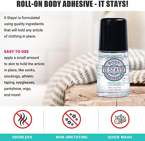 It Stays Roll On Body Adhesive, 2 fl oz - (1 Pack) Odorless, Hypoallergenic - Image 3