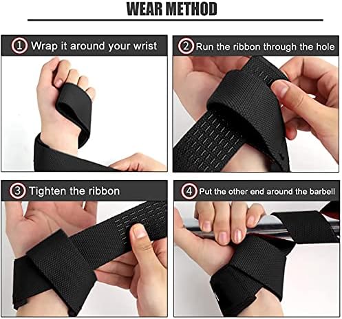 Lifting Straps Deadlift Gym Wrist Straps Weightlifting with Neoprene Cushioned - Image 3