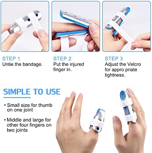 Sopito Finger Splint, 3PCS Finger Support Brace Finger Stabilizer for Broken - Image 3