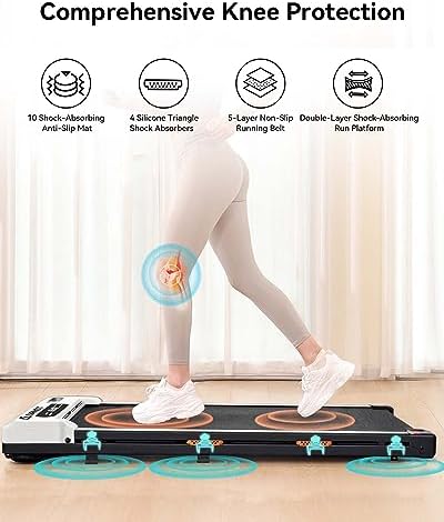 AIRHOT Walking Pad, 2 in 1 Under Desk Treadmill of Compact Space, 2.5HP Quiet - Image 4