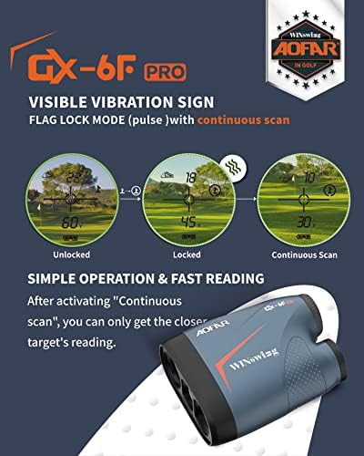 AOFAR GX-6F PRO Golf Rangefinder with Slope on/Off, Flag Lock - Image 3