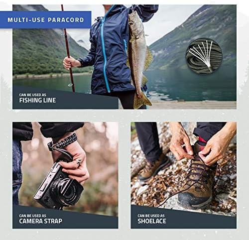 RKR OUTDOOR Ferro Rod Flint Fire Starter Kit with Handcrafted Wood Handle - Image 6