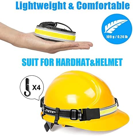 Rechargeable Headlamp,1000 Lumen 230°Wide-Beam Headlamp with Back Red - Image 7