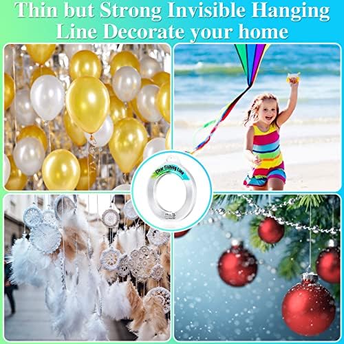 Fishing Wire, Mckanti Fishing line Clear Nylon String 1640 FT Invisible Hanging Beading - Image 2