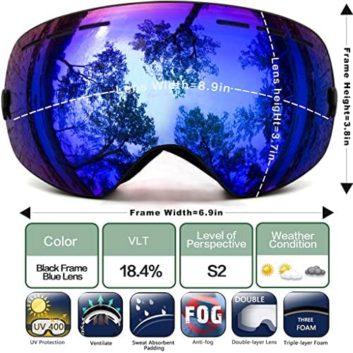 Juli OTG Ski Goggles- Over Glasses Winter Snow/Snowboard Goggles - Image 8