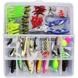 Docooler 73/101 /132/232 Pcs Fishing Lures Mixed Hard Baits Soft Baits Popper Crankbait