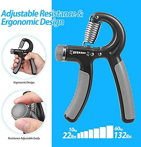 NIYIKOW 2 Pack Hand Grip Strengthener, Grip Strength Trainer, Adjustable - Image 4