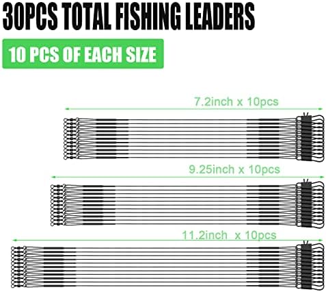 SAVITA 30pcs Fishing Tackle Leaders, Fishing Leaders Line for Saltwater and Freshwater - Image 2