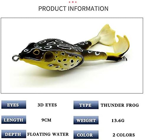 ACHUN Frog Fishing Bait Double Propeller Soft Lure Kit, Especially for Bass Freshwater - Image 2