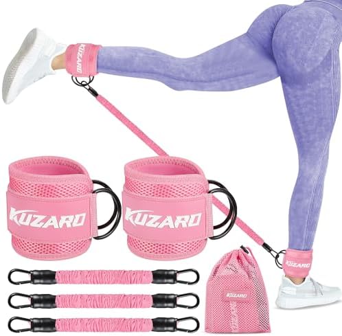 Ankle Resistance Bands with Cuffs, Ankle Bands for Working Out, Ankle Resistance
