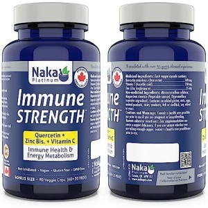 Immune Strength 90vcaps, Quercetin + Zinc Bis + Vitamin C, Made in Canada