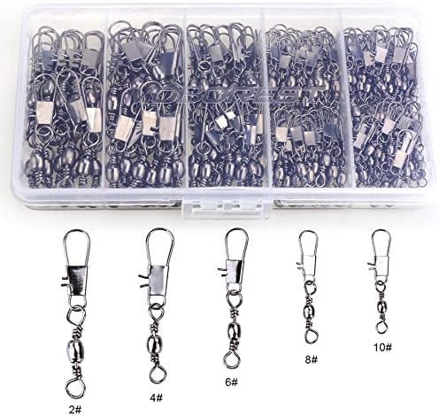 200PCS Barrel Snap Swivel Fishing Accessories, Premium Fishing Gear Equipment - Image 2