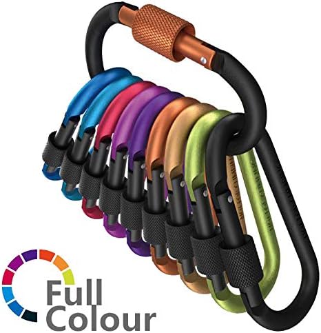 Carago Carabiner Clips with Screw Gate, 10 Pack Carabiners Hiking Clips - Image 2