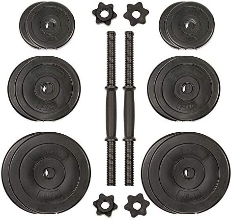 Sunny Health & Fitness Exercise Vinyl 40 Lb Dumbbell Set Hand Weights for - Image 6