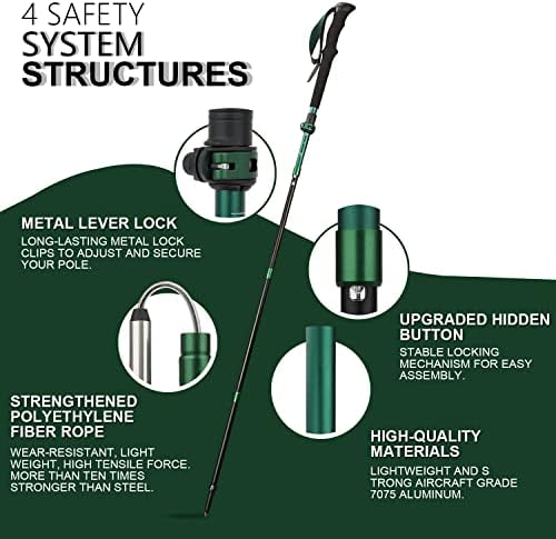 TheFitLife Collapsible Trekking Poles for Hiking – Lightweight Folding Walking Sticks - Image 6