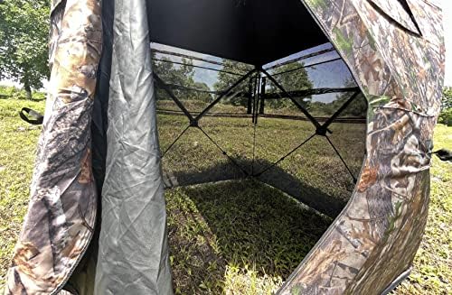 CROSS MARS Portable 3 Person 270° See Through Ground Camouflage Hunting Blind Tent - Image 5